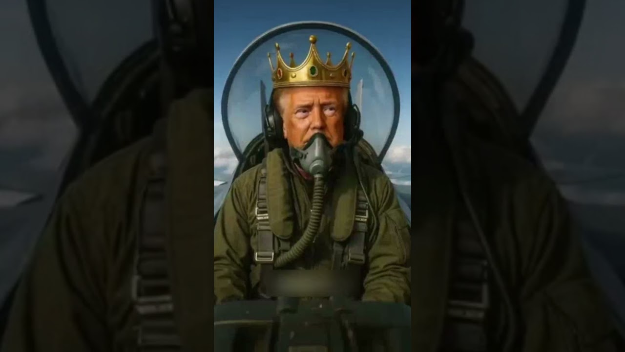Trump posts AI video as king dropping sludge on protesters #news #shorts