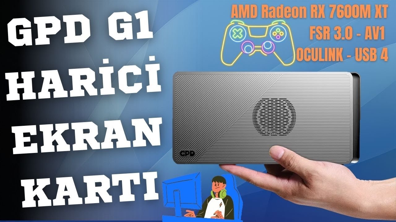 SÜPER KOMPAKT HARİCİ EKRAN KARTI | GPD G1 HARİCİ EKRAN KARTI eGPU | OCULINK - USB 4/TB4