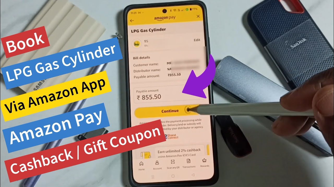 How to Book Gas Cylinder Using Amazon App | Amazon Pay | Bharat Gas, Indane, HP Gas | Amazon Cash