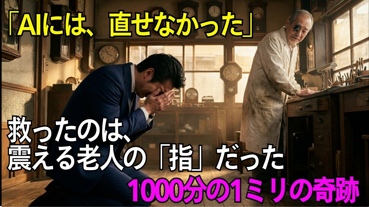 【感動】「こんなゴミ処分しろ」祖父の形見を捨てた若社長。老職人が黙って修理した時計を渡すと、彼は号泣した...