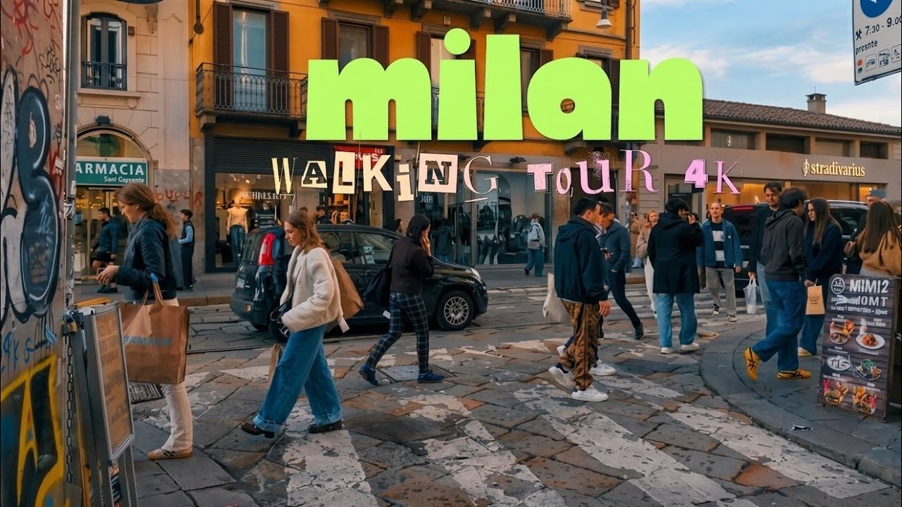 Milan Navigli Walking Tour 4K 🇮🇹 | Scenic Canals, Street Life & Sunset Views