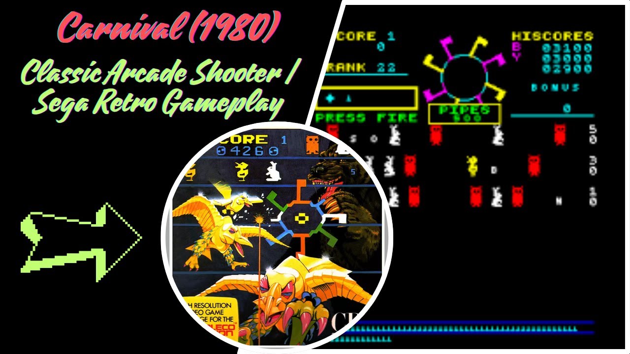 Carnival (1980) - Classic Arcade Shooter | Sega Retro Gameplay