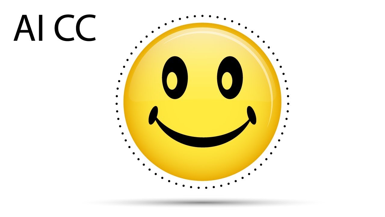 Как нарисовать смайлик в Adobe illustrator, draw smiley in AI CC