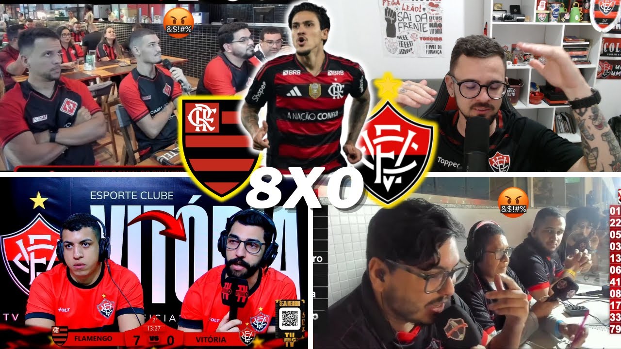 REAÇÕES DOS TORCEDORES DO VITÓRIA A GOLEADA DO MENGÃO | FLAMENGO 8 X 0 VITÓRIA | BRASILEIRÃO 2025