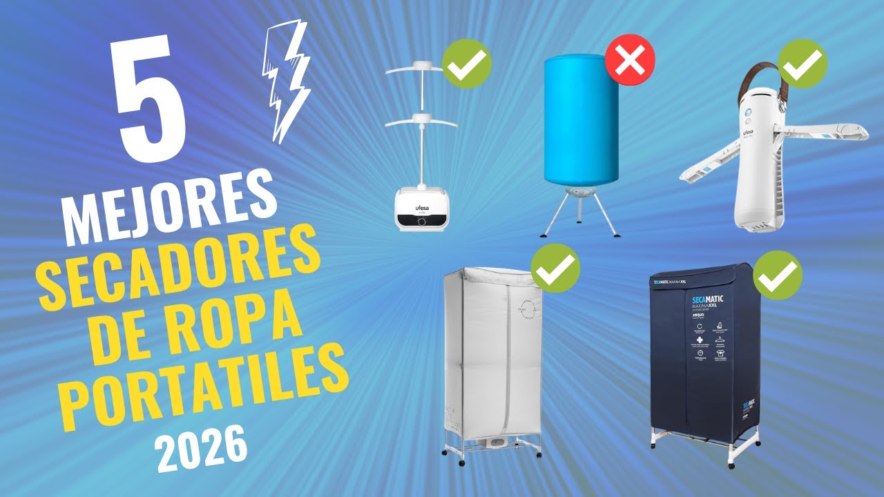 😱 Los 5 Mejores Secadores de Ropa Portátiles de 2026 Calidad-Precio en Amazon ✅