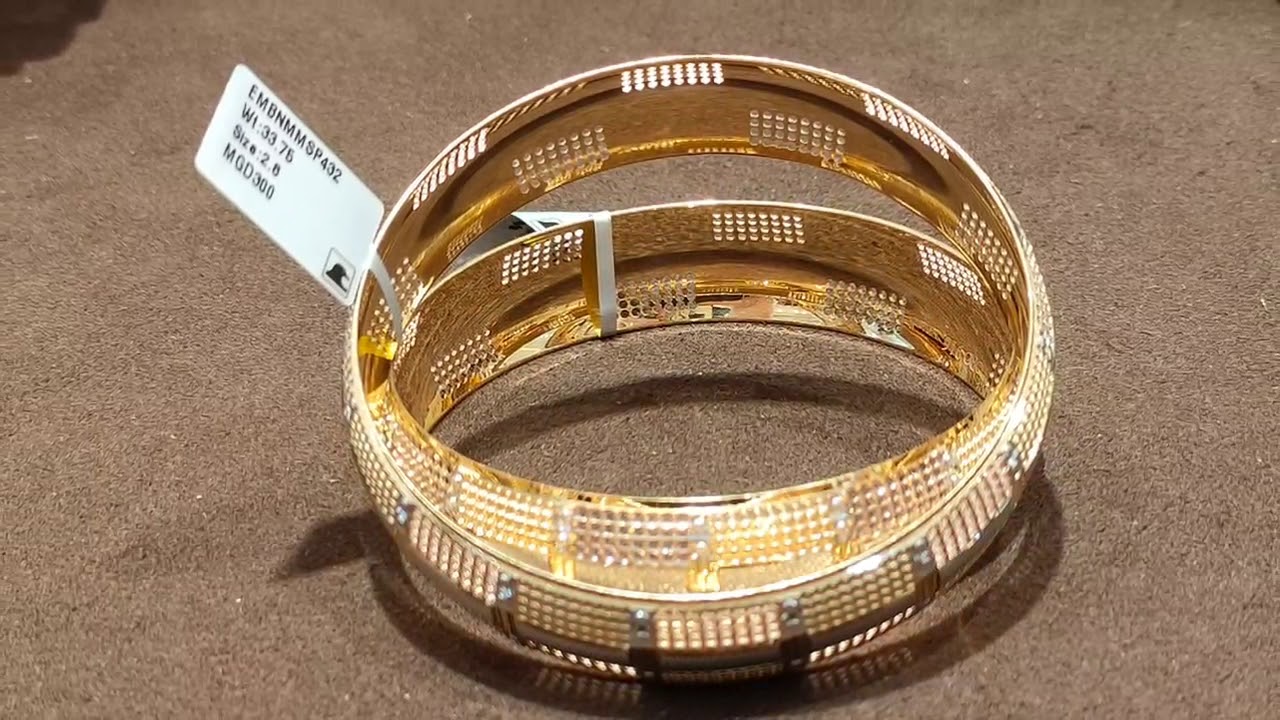 Latest Gold Bangle designs with weight /designer gold bangles 2020