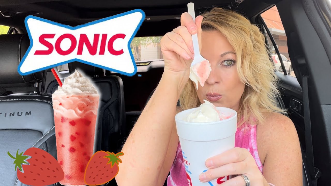 Sonic New Strawberry Shortcake Snowball Slush Float Review 🍓