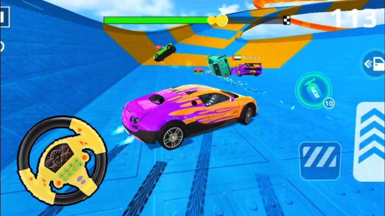 3D Impossible Crazy Cars Mega Ramp Car Stunts Racing Drive Simulator Games Android Gameplay P121