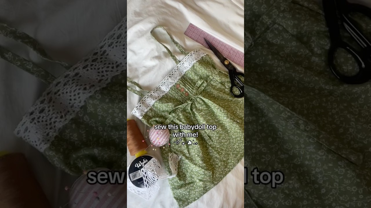 babydoll top sewing tutorial! #sewing #fashion #clothing #diy #handmade #coquette