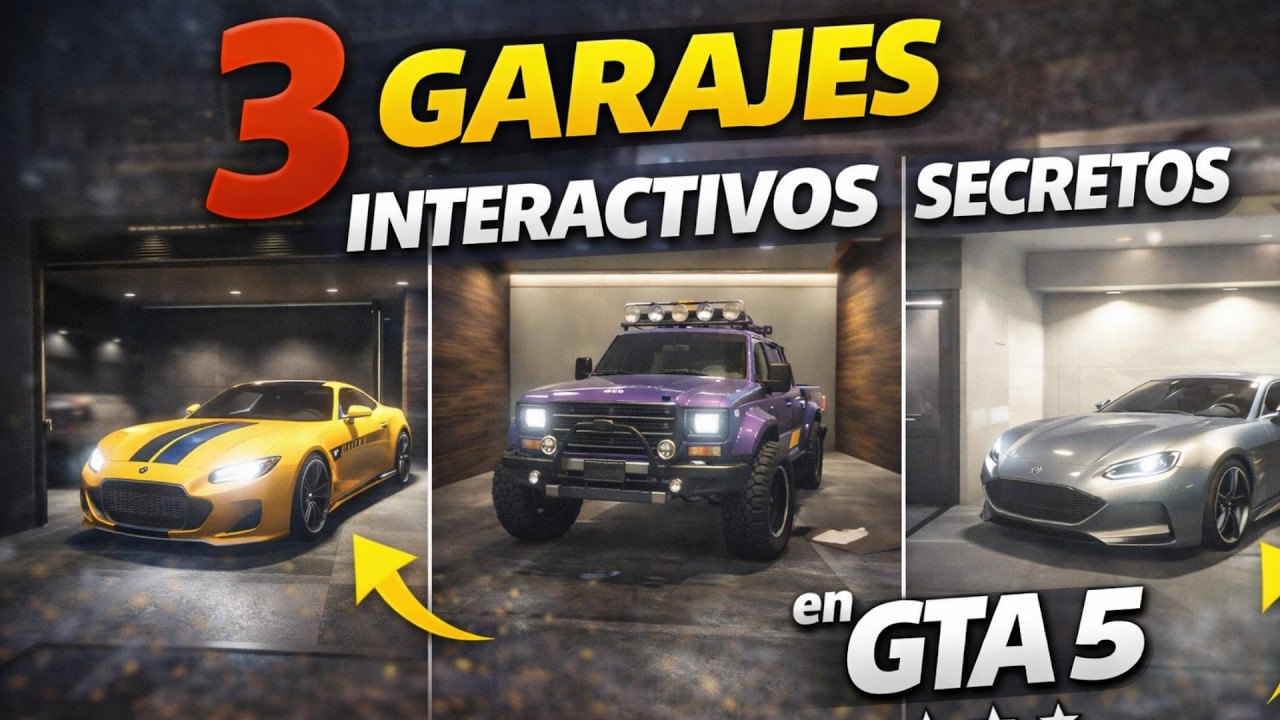 🚗 3 GARAJES INTERACTIVOS SECRETOS en GTA 5