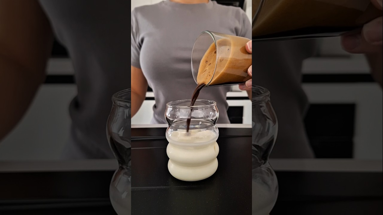 Whipped Iced Coffee at Home #easyrecipe #coffee #coffeeaddict #dalgona #shorts