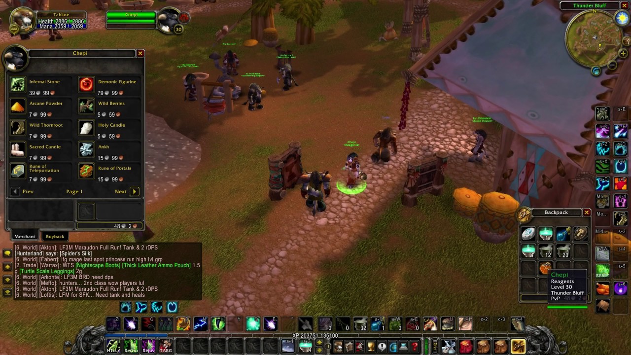 Где находится продавец реагентов в Громовом Утёсе? &mdash; Vanilla WoW Elysium