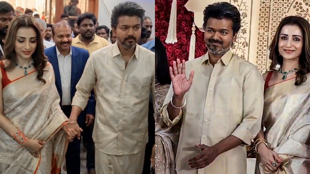Thalapathy Vijay & Trisha Attend Marriage Together 😱 Wife Sangeetha Divorce | Ags Kalpathi Son Wed