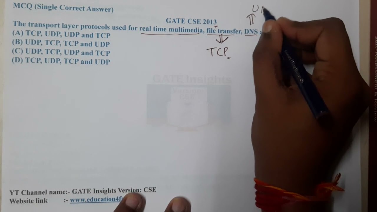 GATE CSE 2013 || Computer Networks || GATE Insights Version: CSE