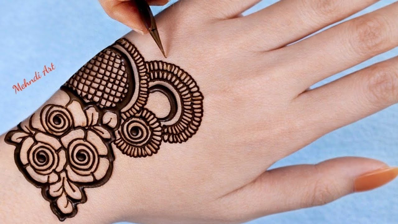 Easy cone designs | Finger cone designs | Fingers designs | Floral mehnd | Hand finger mehndi design