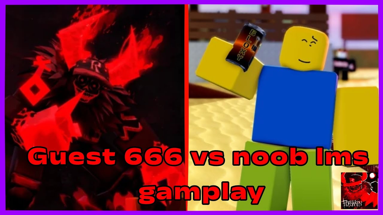 Guest 666 vs Noob lms gameplay | Roblox Forsaken 