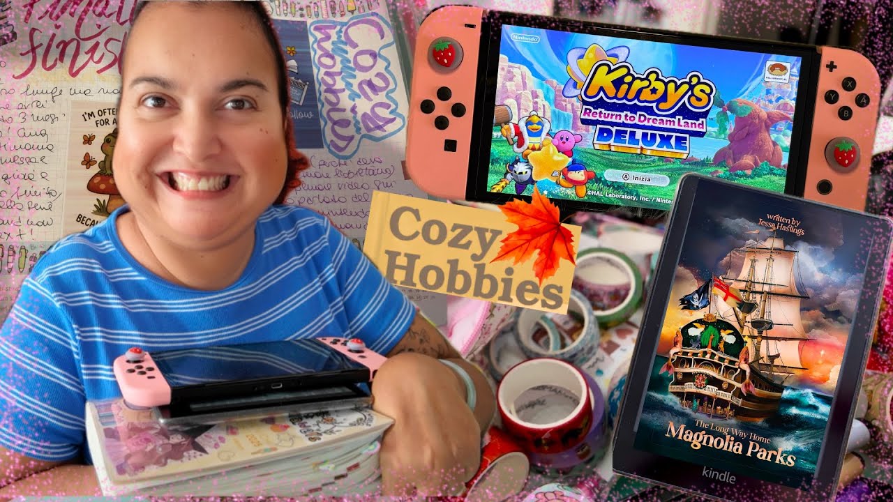 COZY HOBBIES: KINDLE TBR 📚, GAME SLUMP 🎮, JOURNALING 📖 + my favorite washi tapes 💟 