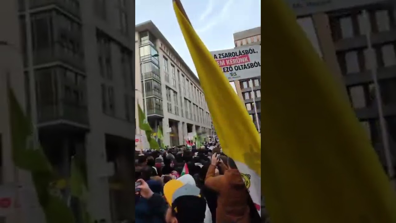 Big crowd during the protest against mandates in Budapest, Hungary last weekend!