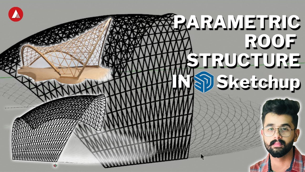 How to make Parametric roof structure in SketchUp | The Architecture Tract | SketchUp tutorial