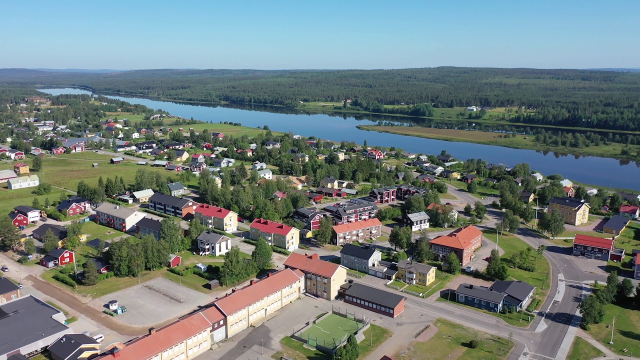 Drönarfilm över Pajala
