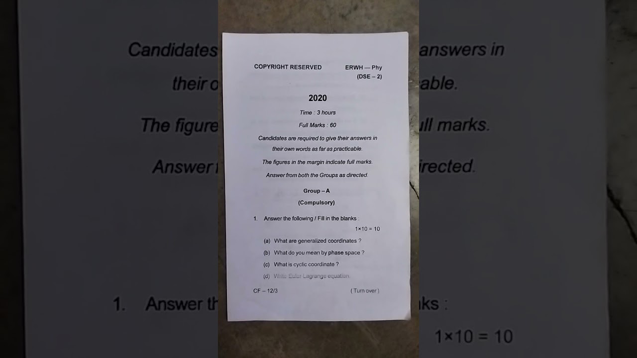DSE 2 questions of Physics 2020,Ranchi Women's College Ranchi😇