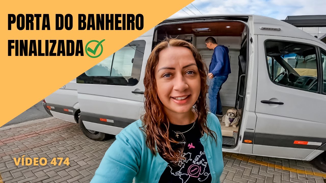RETA FINAL DE CONSTRUÇÃO INSTALAMOS UMA PORTA DE ALUMÍNIO NO BANHEIRO DO MOTORHOME - VÍDEO 474