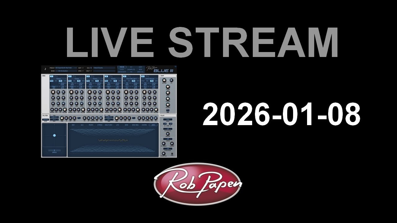Rob Papen | Стрим 8 января 2025 г. BLUE-3 session