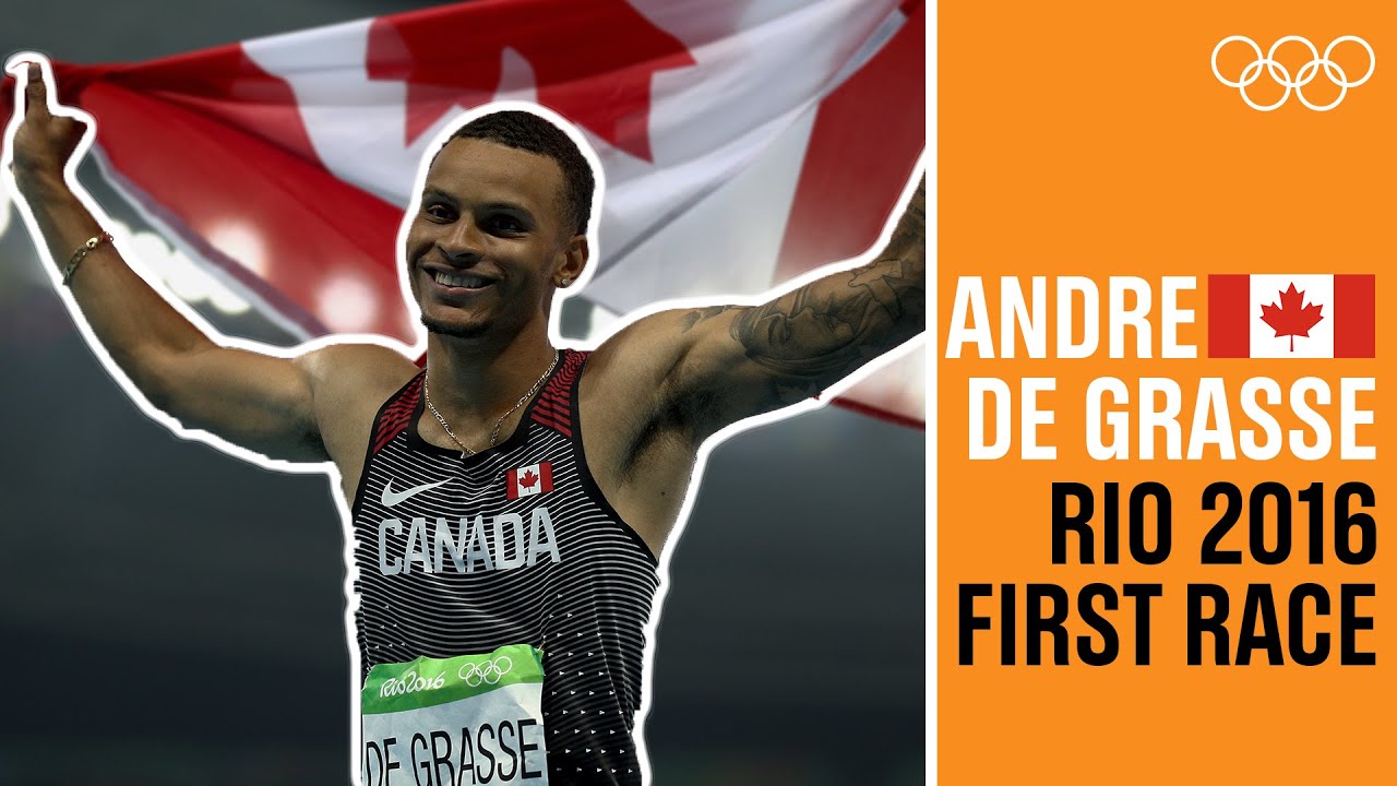 Andre De Grasse's 🇨🇦first Olympic race!