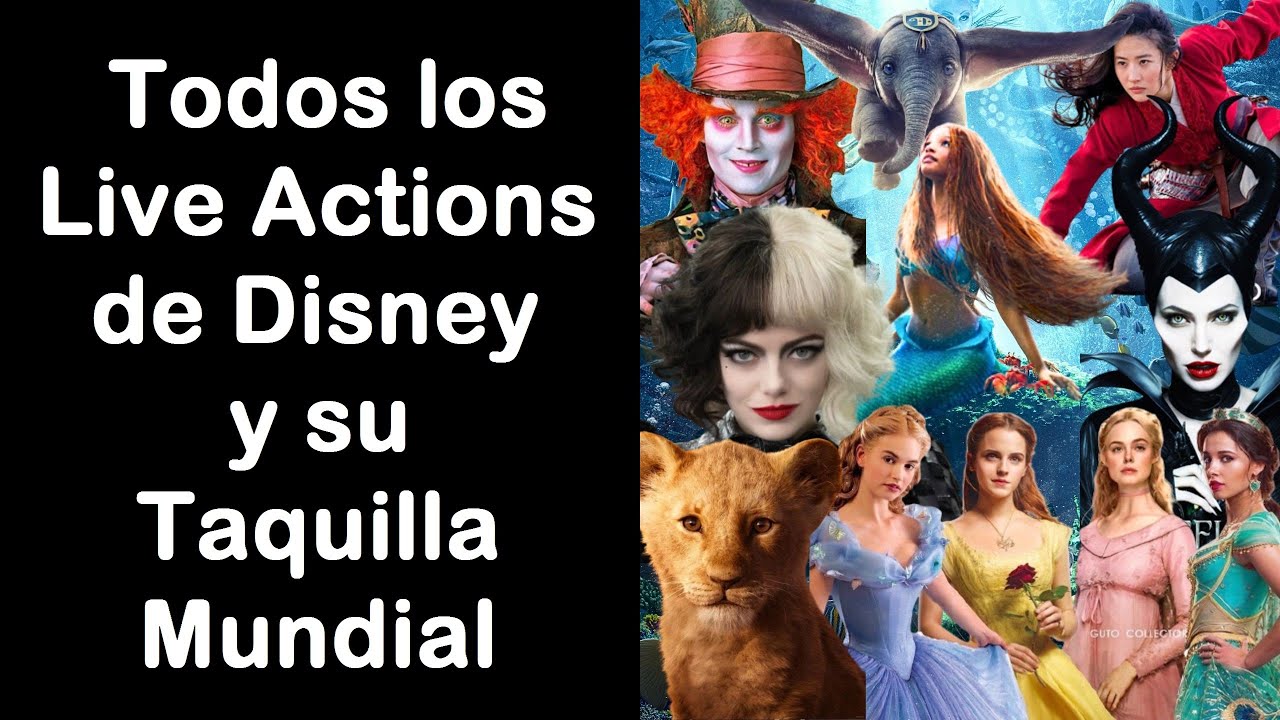La Evolución en la Taquilla Mundial de los Live Actions de Disney. Desde 101 Dálmatas a La Sirenita.
