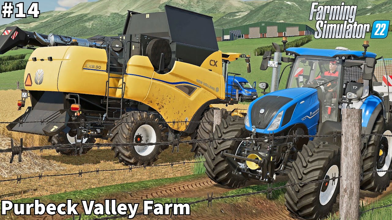 Selling Milk & Eggs, Barley Harvesting With New Holland CX 2K24 │Purbeck Valley│FS 22│Timelapse#14