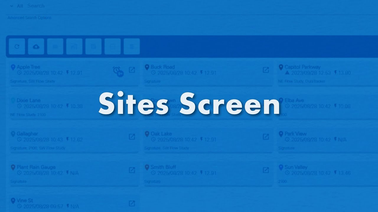 Cipher Quick Guide: Sites Screen