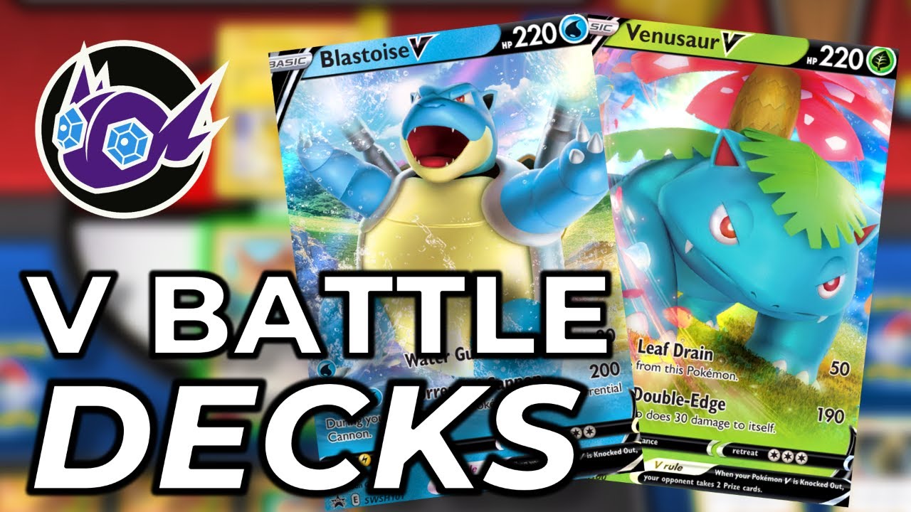 Upgrading NEW Blastoise and Venusaur V Battle Decks - How to Play Pokemon TCG for Beginners