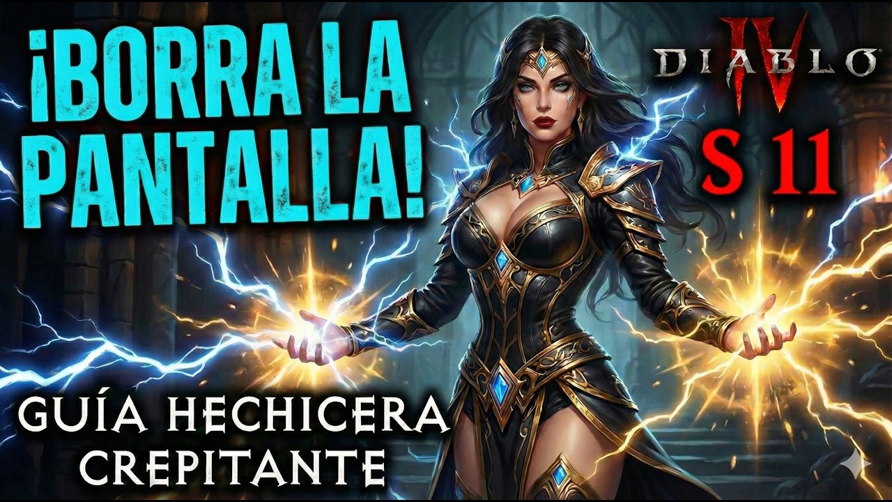 ¡El Hechicero MÁS RÁPIDO! Build Energía Crepitante CLASE S | Guía Diablo 4 (Fosos 95+ FÁCIL)