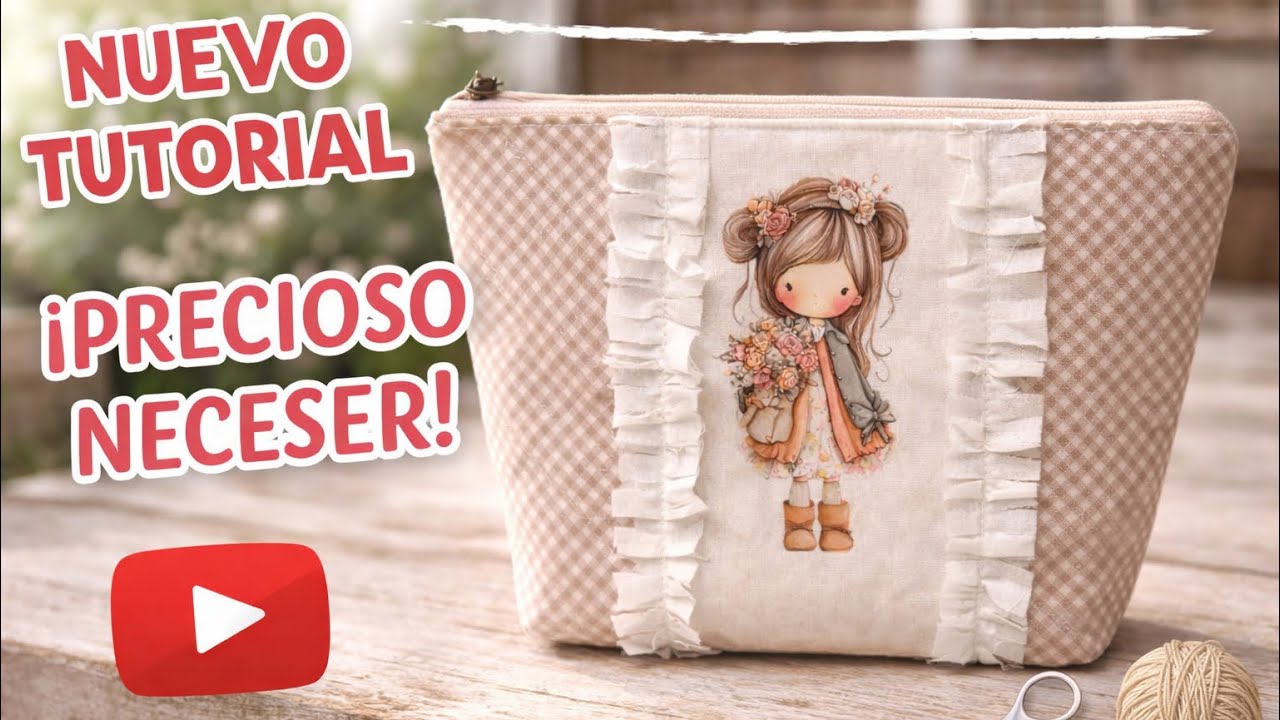 NECESER CON TRANSFER TEXTIL ✨ Tutorial paso a paso 