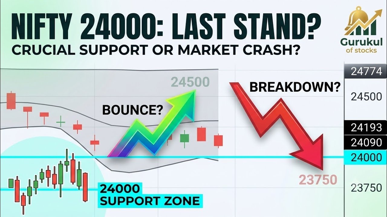 Nifty At 24000 Crucial Support! Can Bulls Save Market Now? | Nifty 50 Analysis