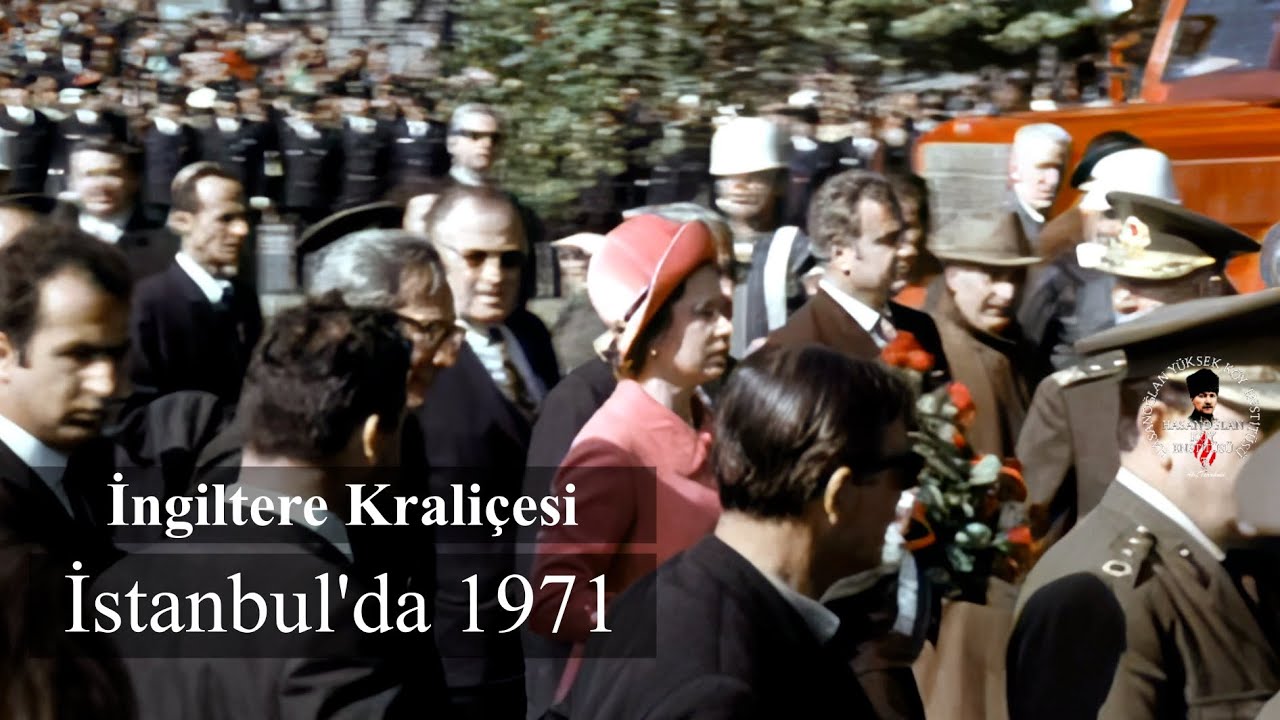 Yıl 1971 İngiltere Kraliçesi İstanbul'un Cadde ve Tarihi Mekanlarında #eskiistanbul