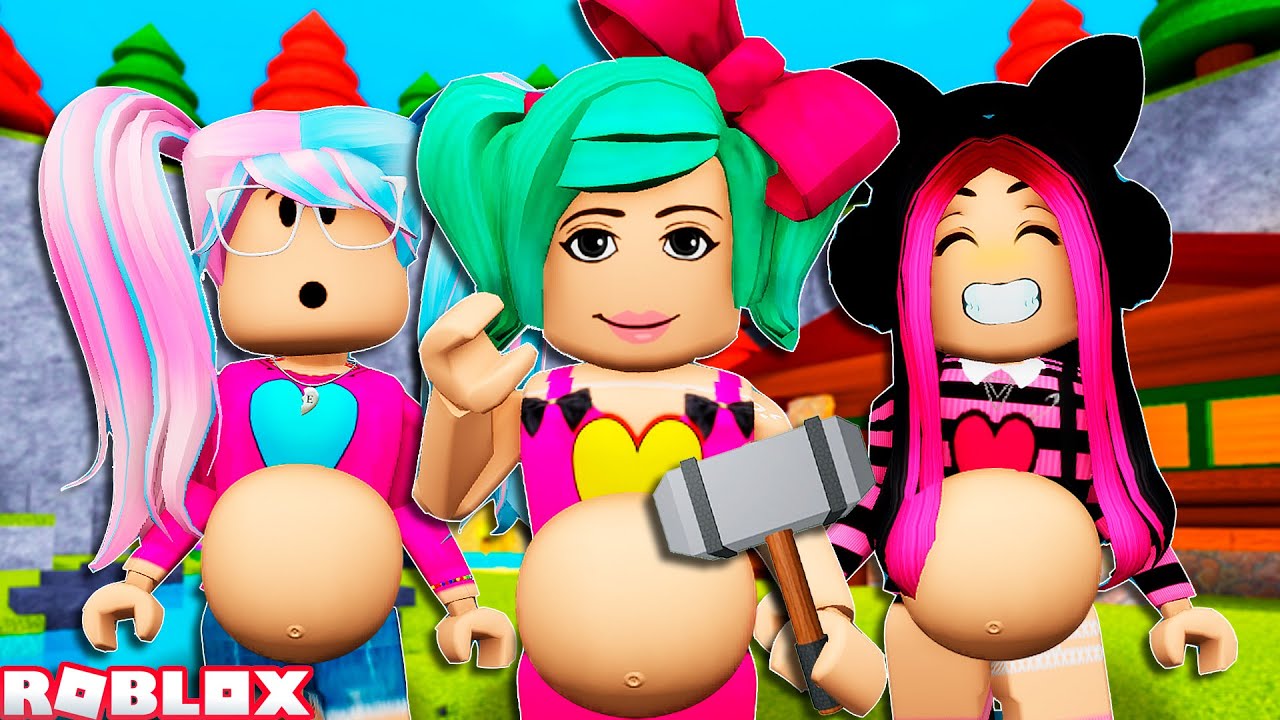 GRÁVIDAS TENTANDO ESCAPAR DO MARRETÃO no ROBLOX!