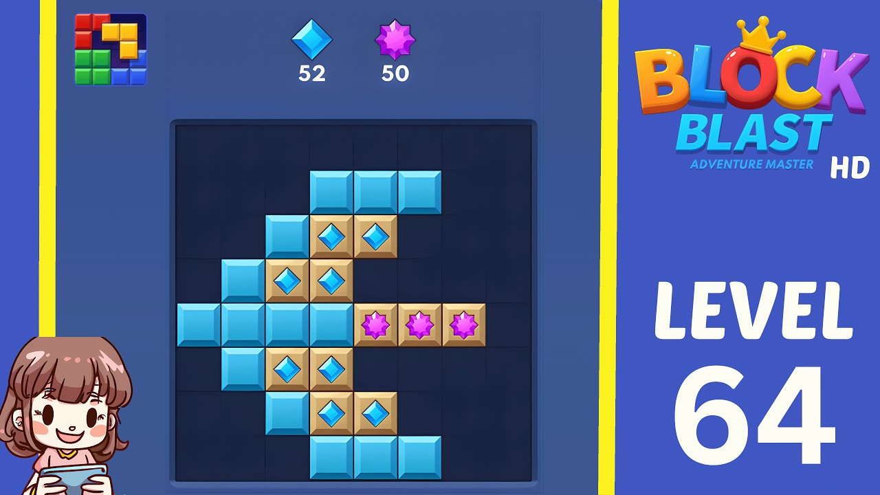 Прохождение уровня 64 игры Block Blast: решение и решение.