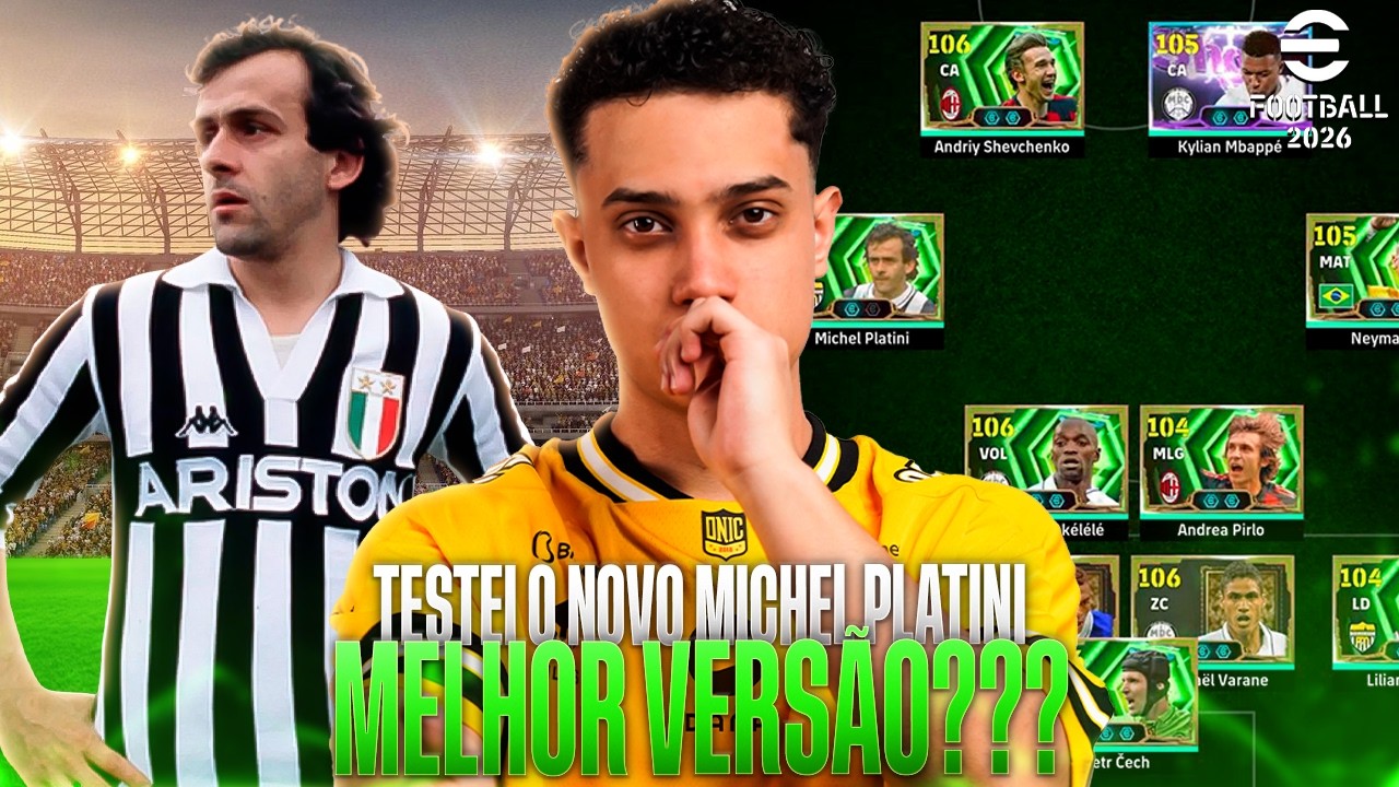 TESTEI A NOVA CARTA DO MICHEL PLATINI no Efootball 2026