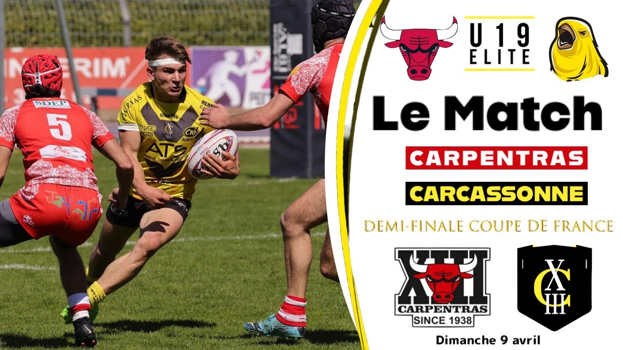 U19 🟡⚫️ Carcassonne | Carpentras 🔴⚫️ 🎥 Le match de la 1/2 de Finale Coupe de France Luc Nitard