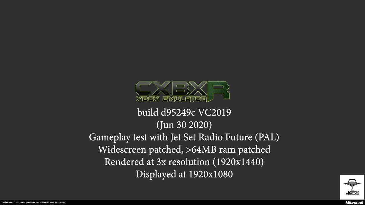 [CXBX-R] Jet Set Radio Future - Gameplay test (1080p60-Wide)