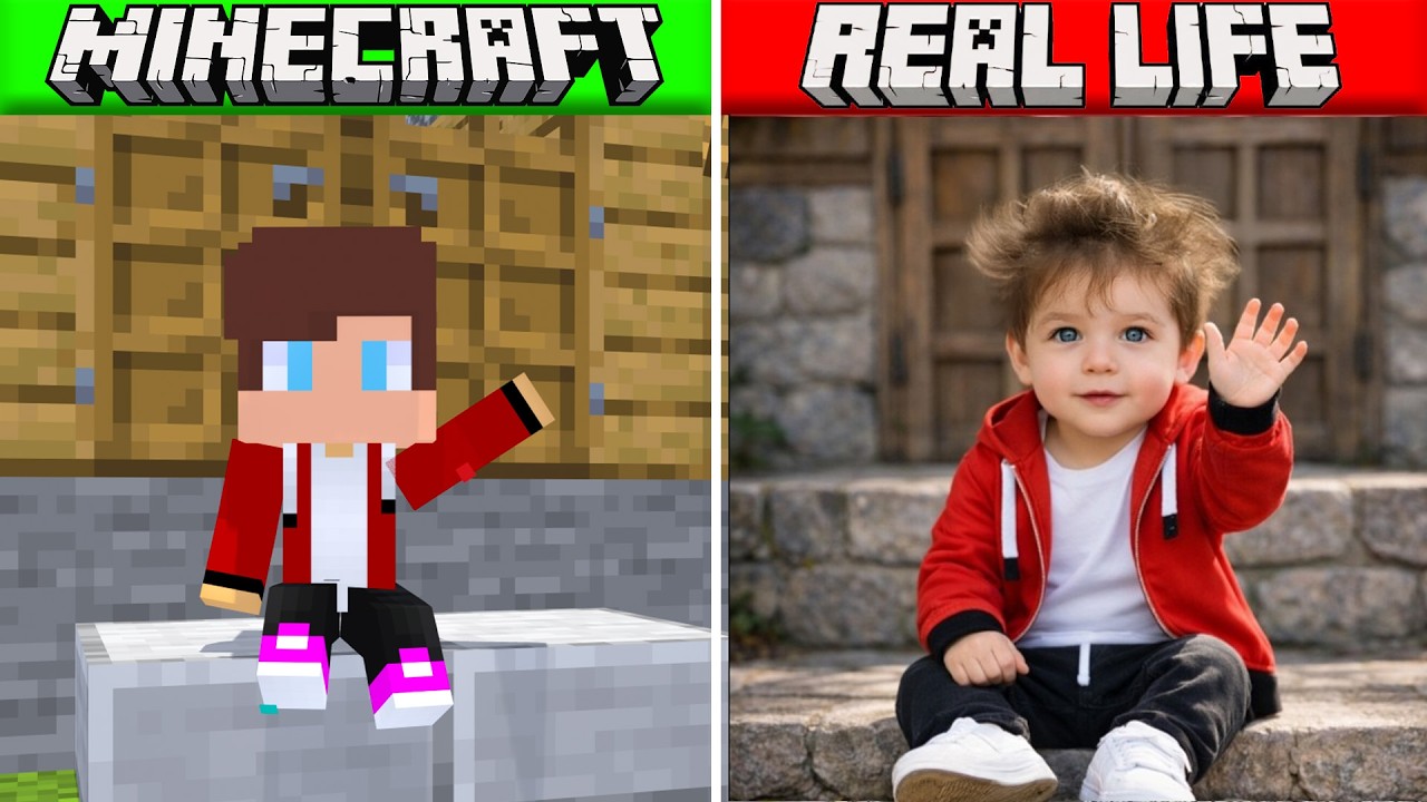 Minecraft Crazy Mobs and Characters vs Real Life!