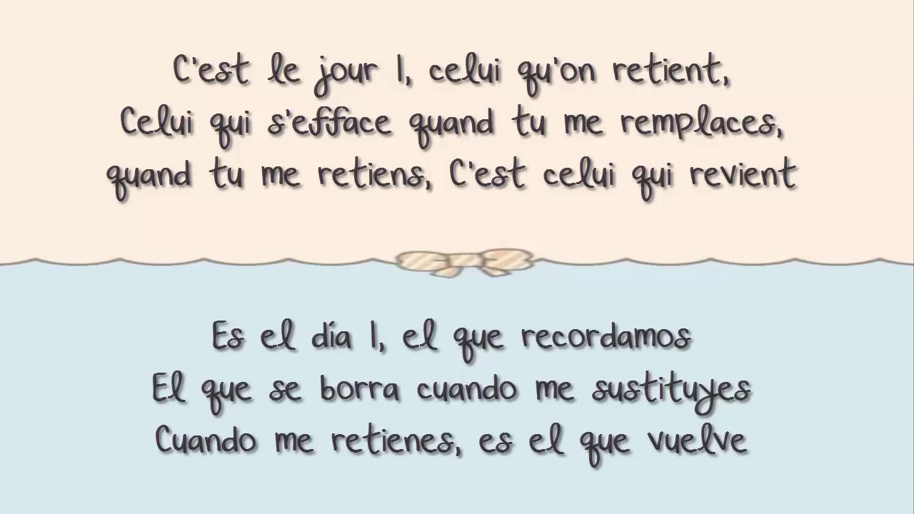 Louane - Jour 1 CON LETRA (Espa&ntilde;ol - Frances)