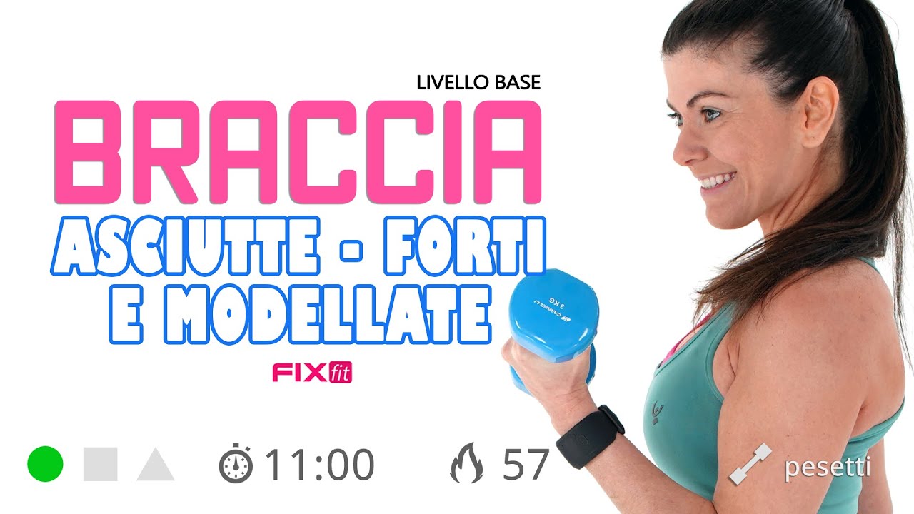 Esercizi Braccia Snelle e Sode Per Principianti! Esercizi Con Pesetti