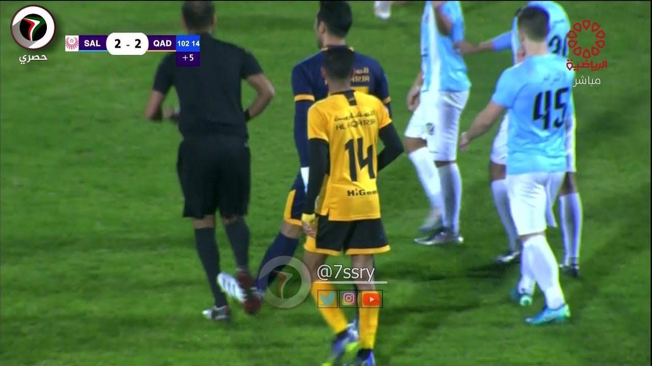 كارت احمر لخالد الرشيدي بعد عرقلة الحكم#القادسيه_السالميه