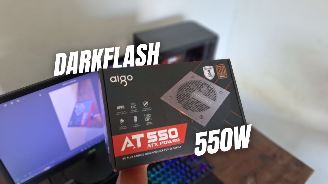 REVIEW FONTE AIGO Darkflash AT550W 80 PLUS BRONZE + UPGRADES