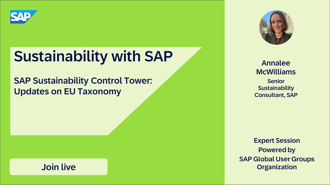SAP Sustainability Control Tower: Обновления таксономии ЕС