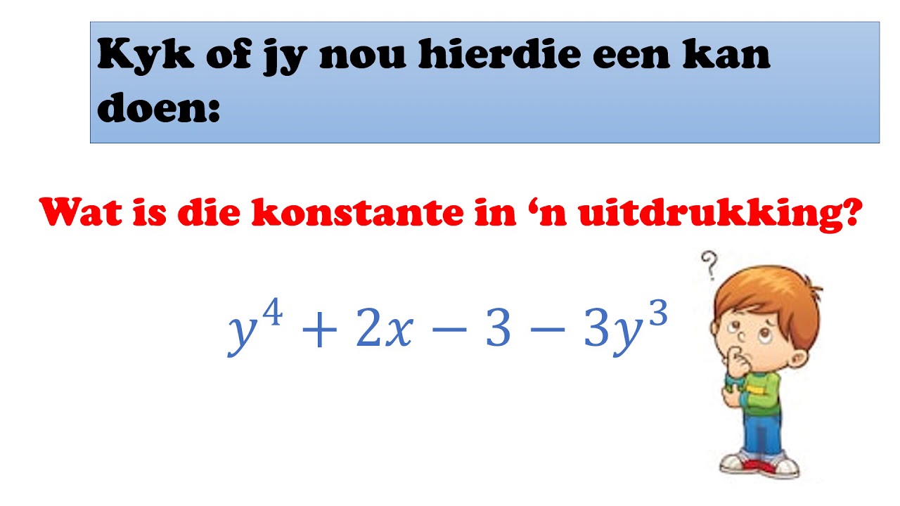 Algebra   Konstantes