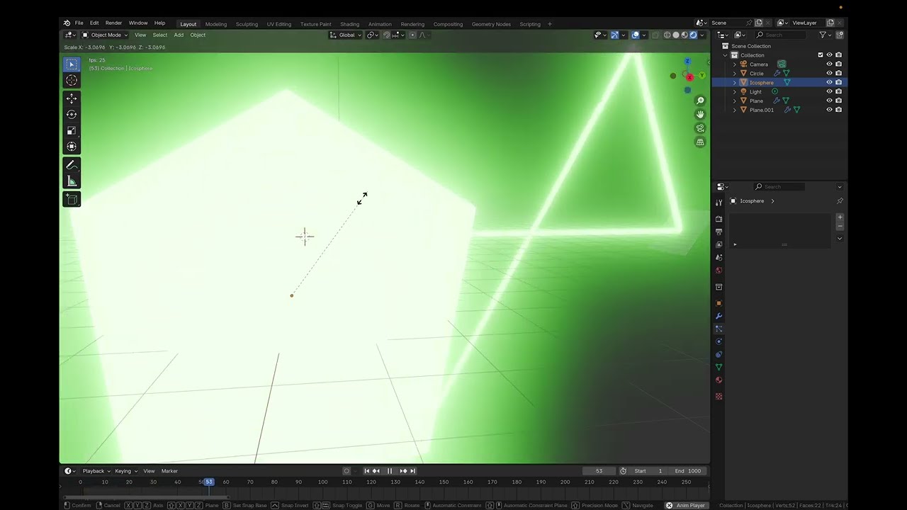 Blender 4.2 Laser Reflection particles