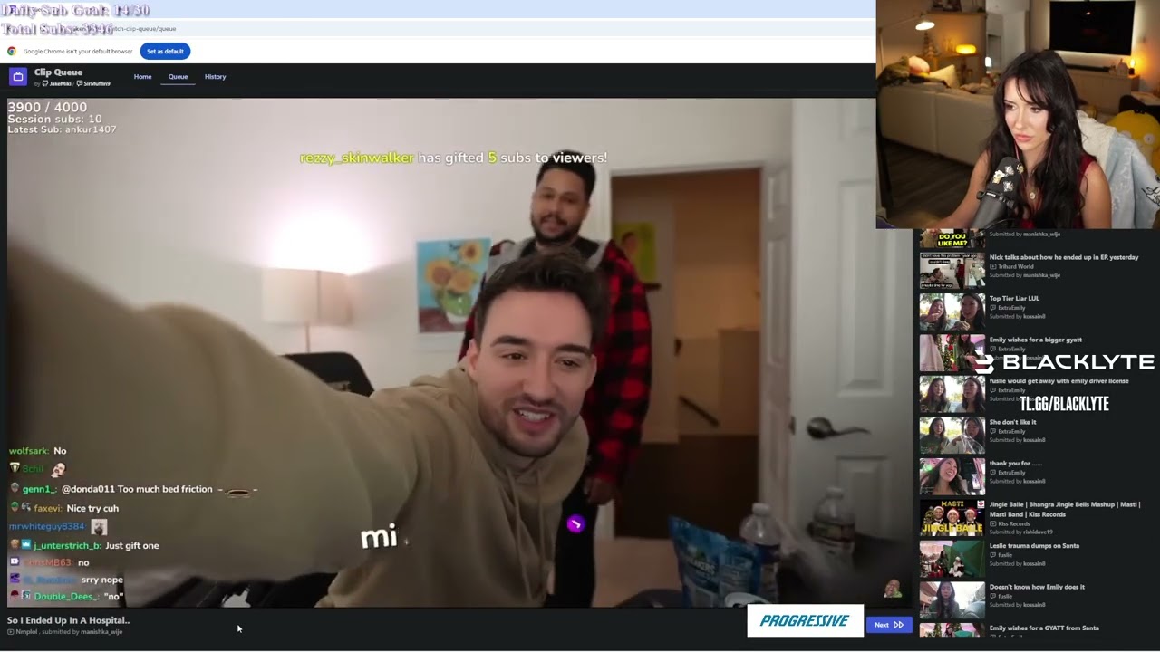 Acie Reacts To Emily Sitting On Santa's Lap, NMPlol Ending Up In Hospital And More Clips